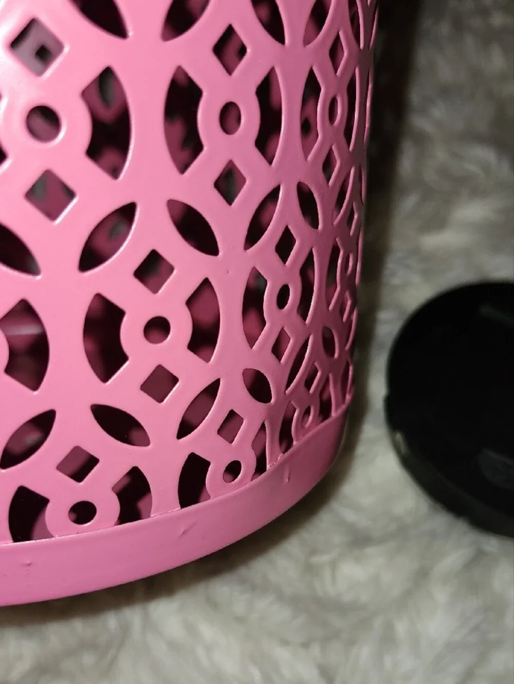 Kirklands Home Pink Decorative Solar Lantern with Handle